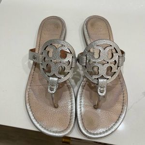 Tory Burch Miller Sandal- Silver